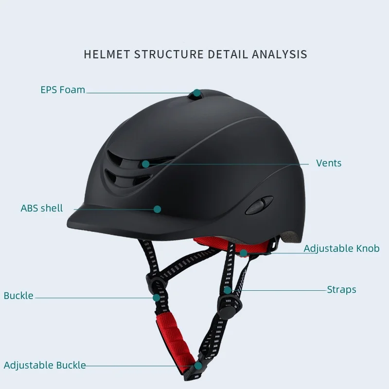 ANTMAX 24.4inch Durable Outdoor Sport Head Protective Hard Helmet Removable Equestrian Riding Hats for Horse Rider