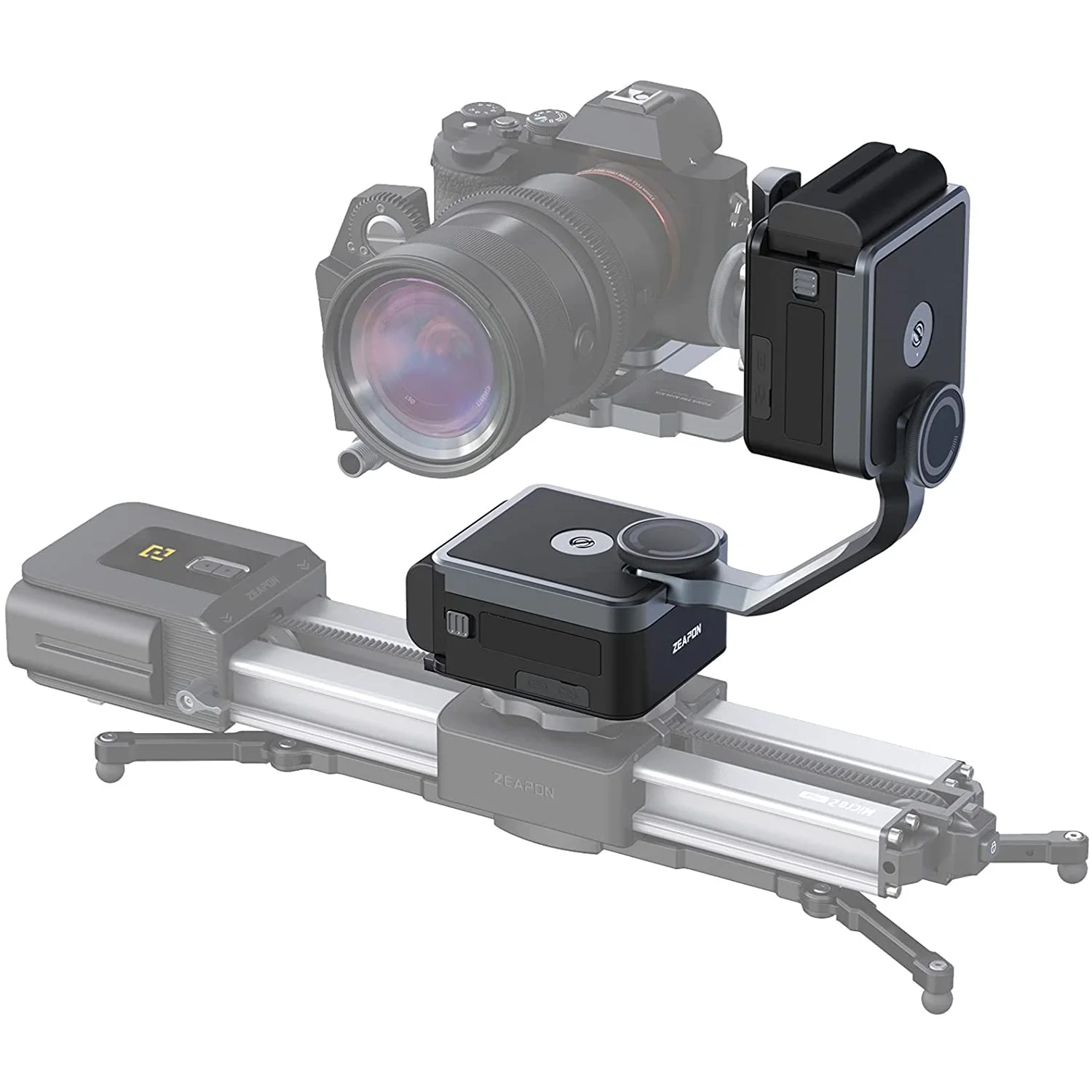 Zeapon PD-E1 PONS PT Motorized Pan Head for Universal Slide Rail for Panoramic Shooting Automatically with Wireless Connection