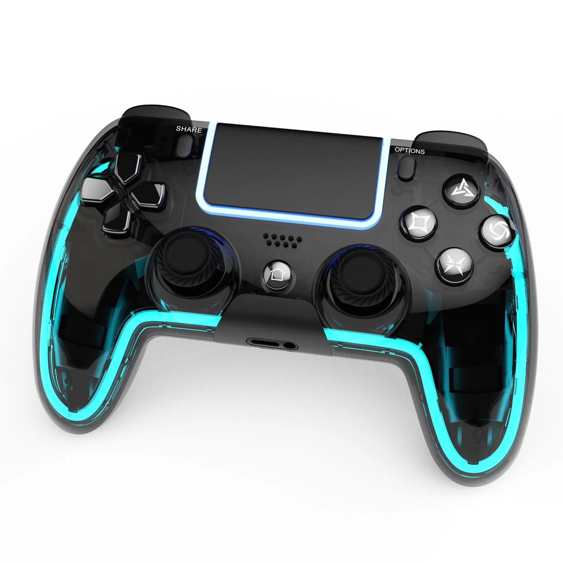 New Dual Vibration Motion RGB Light 3D Joysticks Gamepad Wireless Game Controller For Playstation 4 Ps4 Dualshock4