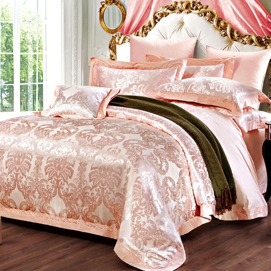Best selling queen comforter set soft touch duvet bedding set, indian luxury 4 pcs faux silk bedding sets