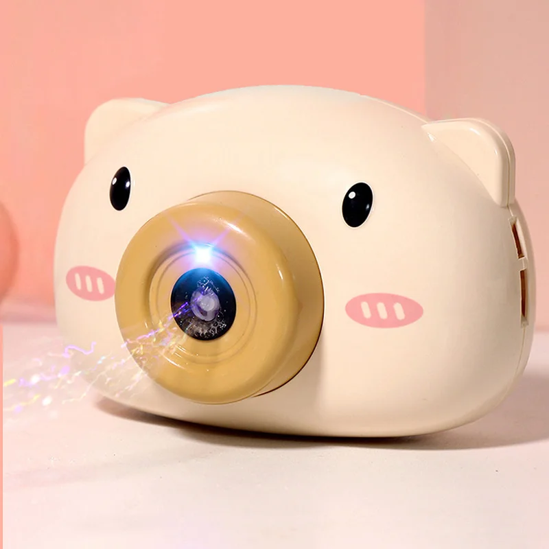 Outdoor and Indoor Game Led Music Light Soap Plastic Blowing Bubble Kids Bubble Camera Toy