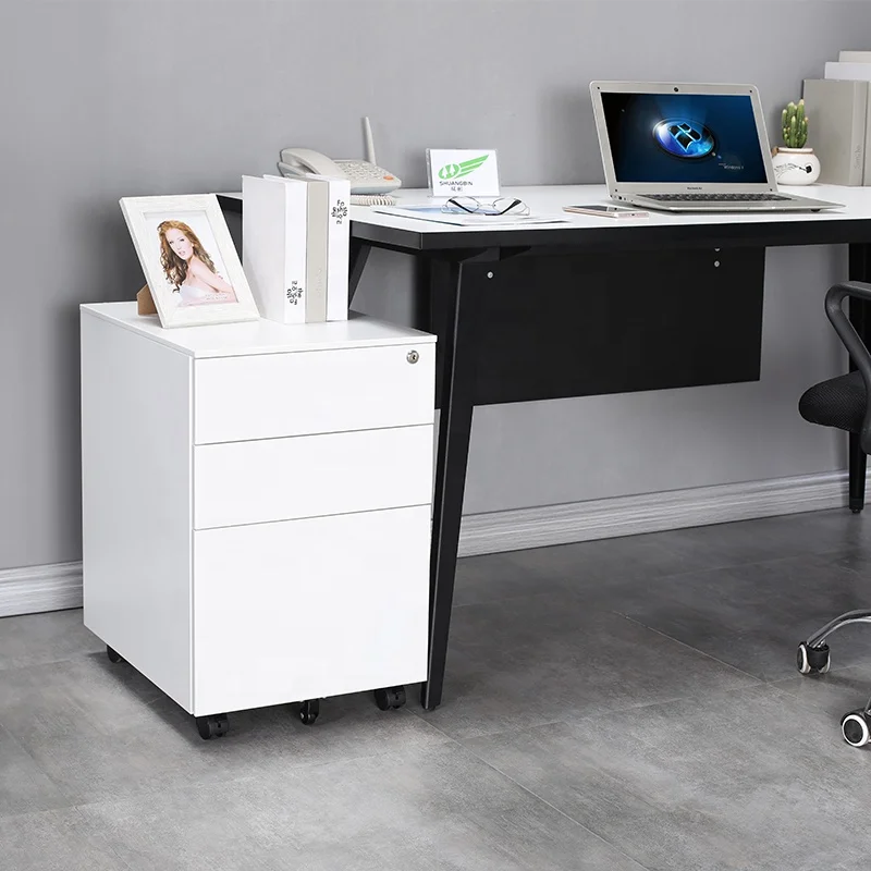 Professional small cheap office furniture 3 drawer metal mobile pedestal file cabinet