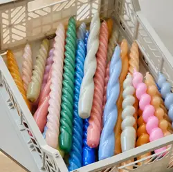 wholesale bulk twisted paraffin wax long wedding long candle stick