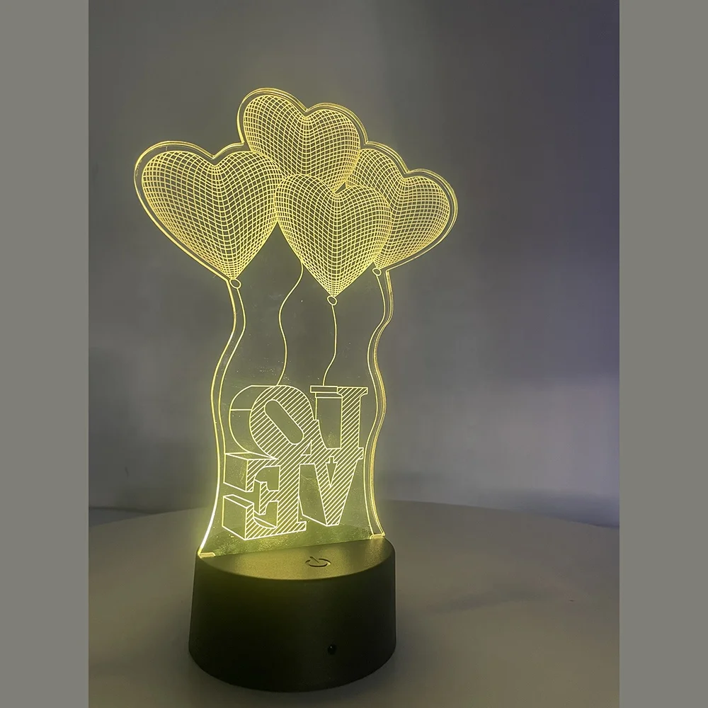 New Design 3D Led USB Lamp Cartoon Game Figure Super Acrylic Novelty Christmas Easter Lighting Gift RGB Touch Controller Toys