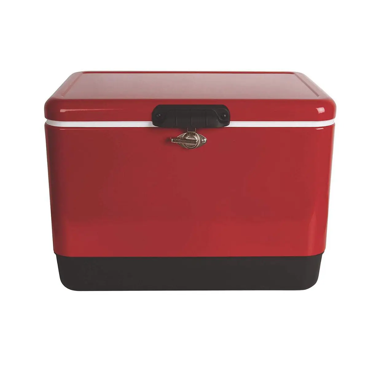 Stainless Steel 54l Large outdoor Metal Cooler Ice Box Coolers Portable Outdoor retro cooler Box For Picnic