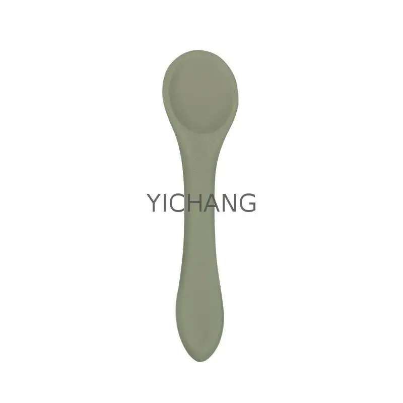 Wholesale High Quality Custom BPA free Food Grade Feeding Toddler Silicone Baby Spoon