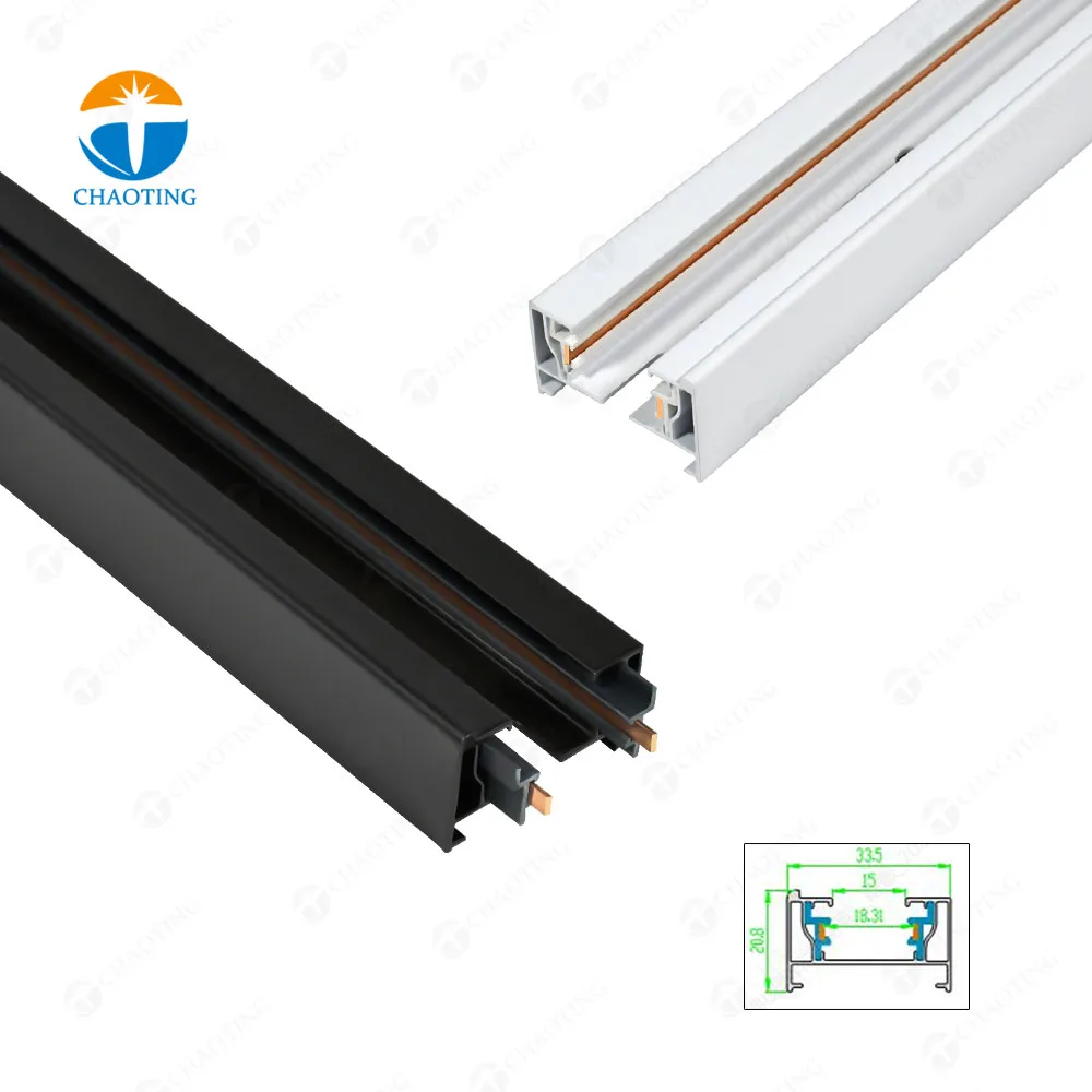 Extruded Aluminum Track For LED Track Spot Lighting For Clothing Store Or Showroom Illumination