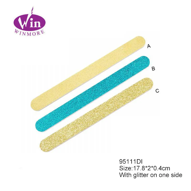 Professional nail file surface printed PU patterns for manicure and pedicure emery board nail file