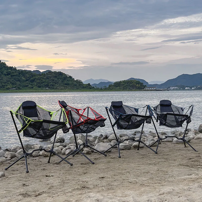 Portable Folding Hammock Camping chair Swinging Rocking Chair for Adults Lawn Beach Camp With Adjustable Back Support Carry bag