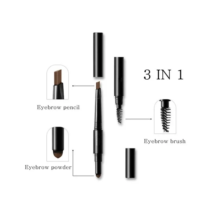 Best Selling High Quality 3 in 1 Waterproof Eyebrow Pencil Cosmetic Vegan Eyebrow Pen