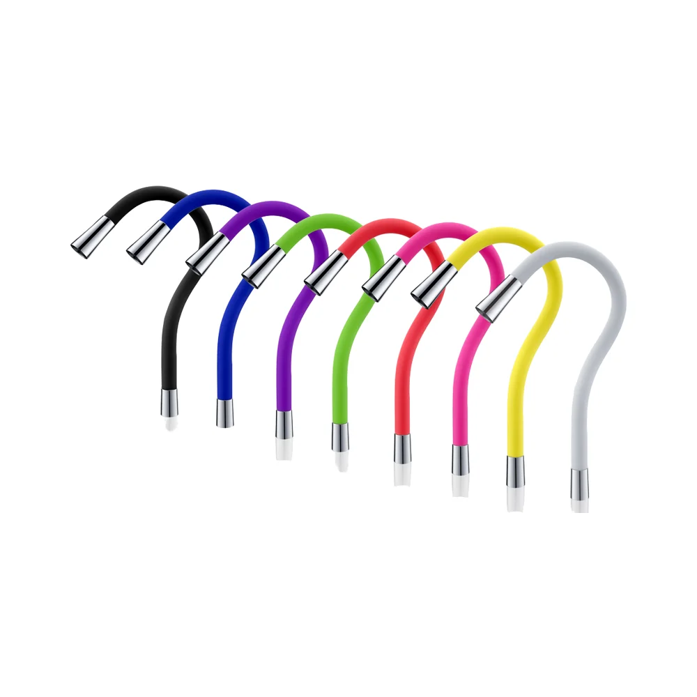 360-Degree Rotation Universal Extension Tube Adapter Free Bending Brass Faucet Extender Splashproof Feature Bathroom Basin