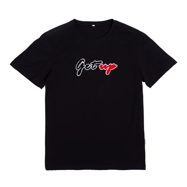 Classic 95 cotton 5 spandex towel embroidery t shirts mens t shirt short sleeve