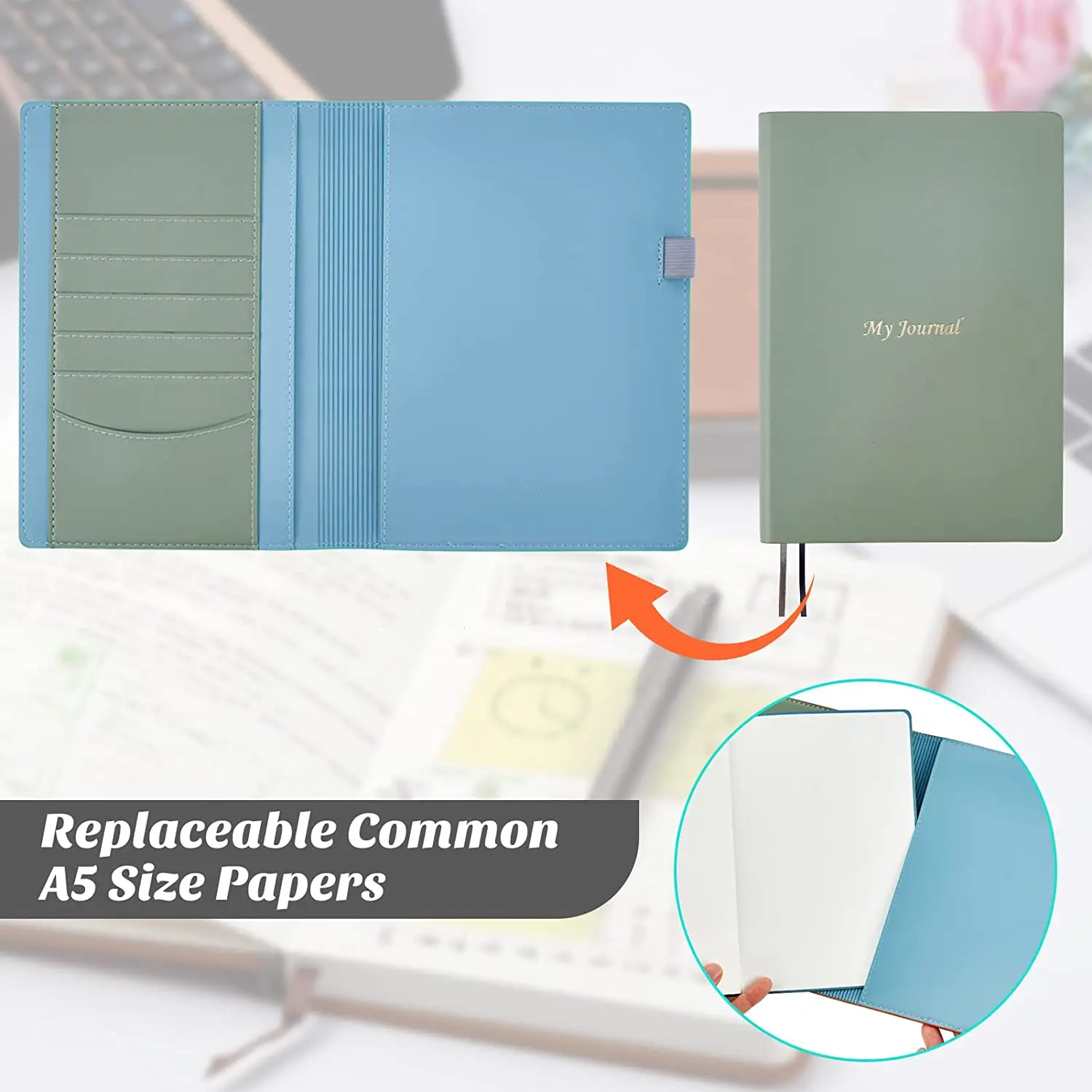 Wholesale leather travel journal notebook with custom logo