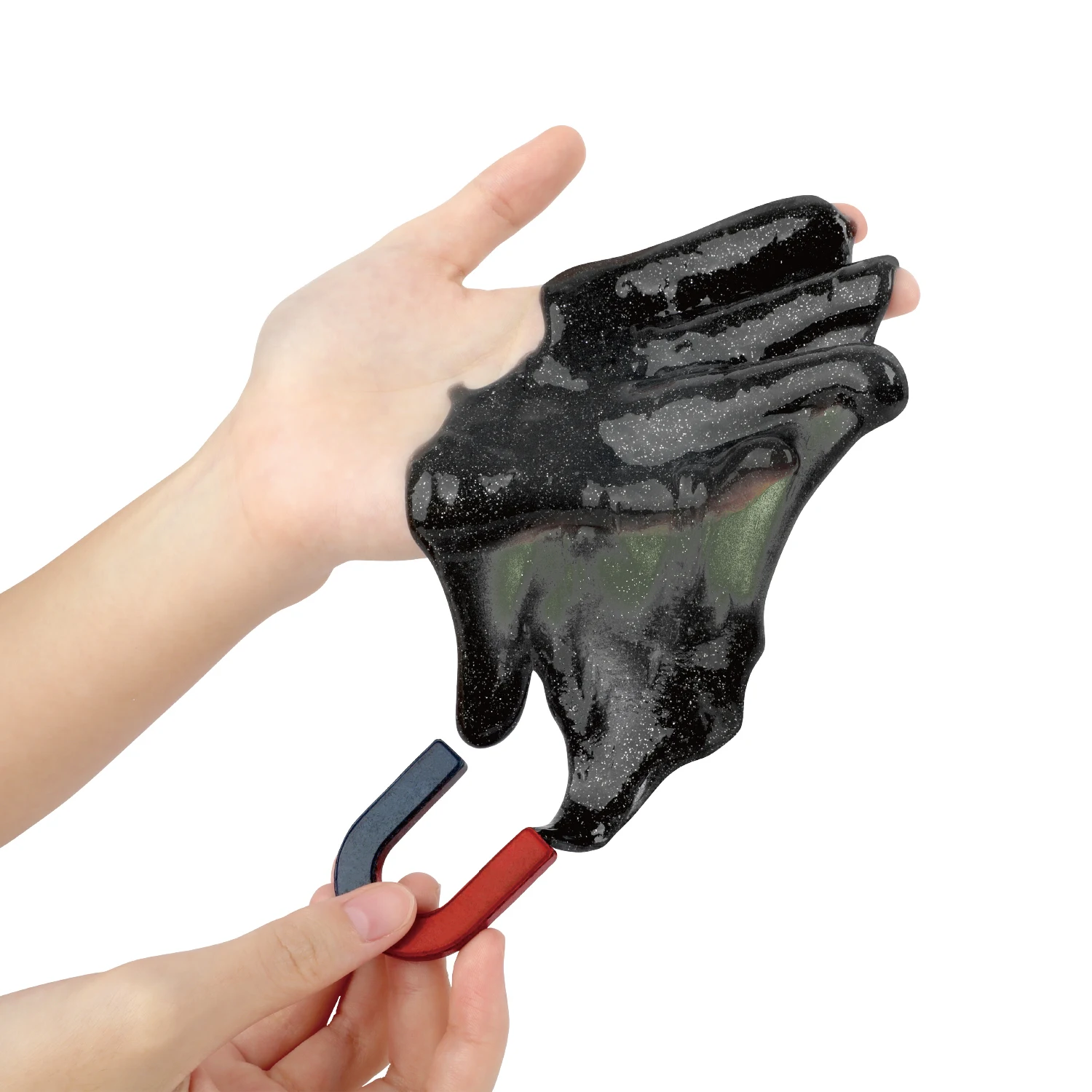 Funny Toys educational eco friendly kid toy handmade craft intelligent black playdough magnetic slime toy