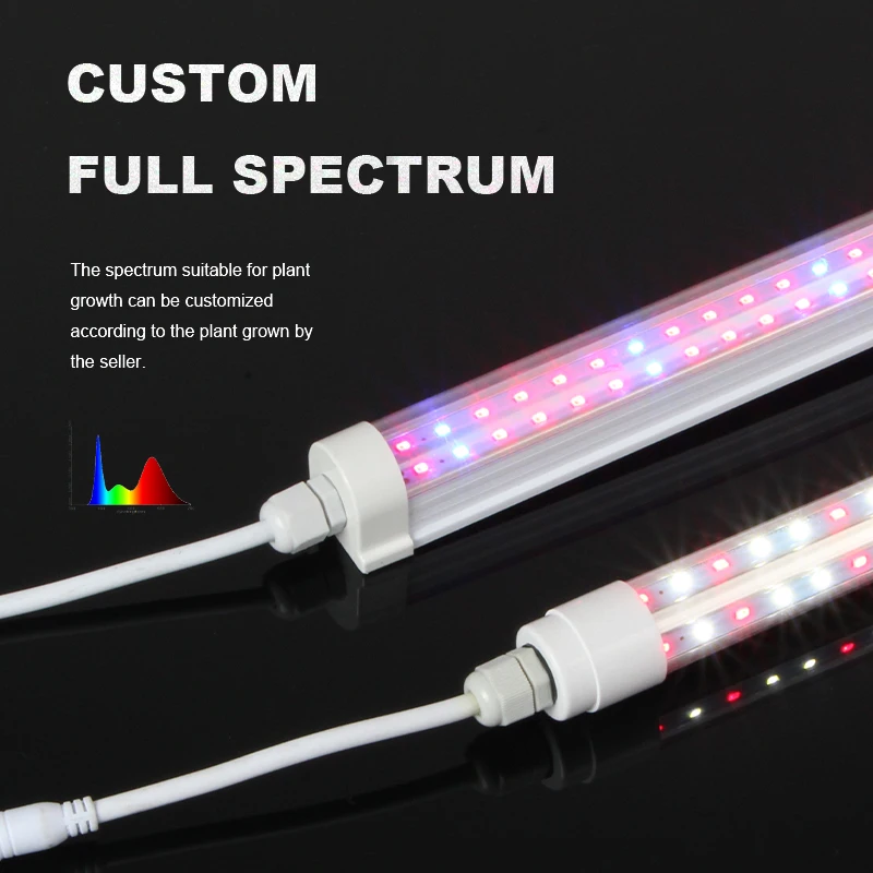 Full Spectrum Grow Light 22W Waterproof T8 LED Grow Light Tube IP65 Led 660 Nm Rbg Led Uv Lamp Accept OEM ODM