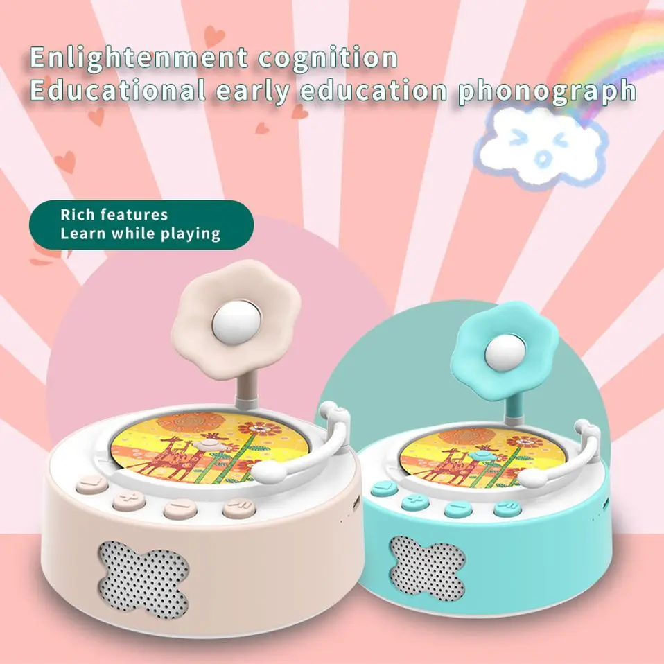 Books With Sound Module Suppliers Electronic Story Box Children Musical Toys for 1 Year Old Child Kid Turntable Toy