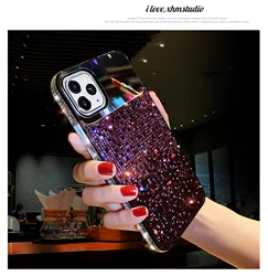 Bling Glitter Mirror Diamond Design Phone Cover Luxury Fashion Designer Cell Phone Cases for iphones