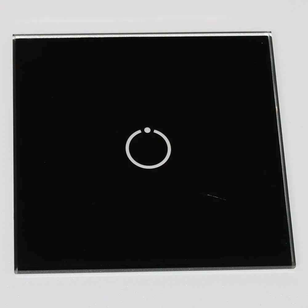 
High quality touch button silk screen tempered glass wall switch panel 