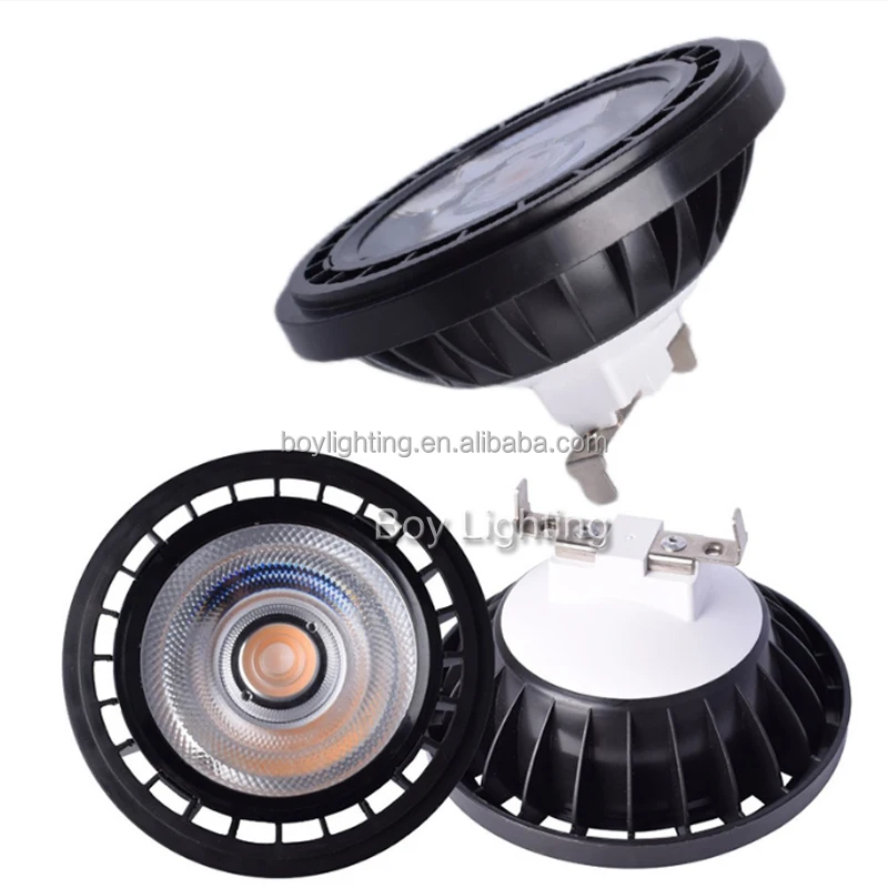 Hot silvery reflector 15/24/36 beam angle 9w ar111 qr111 g53 led bulb