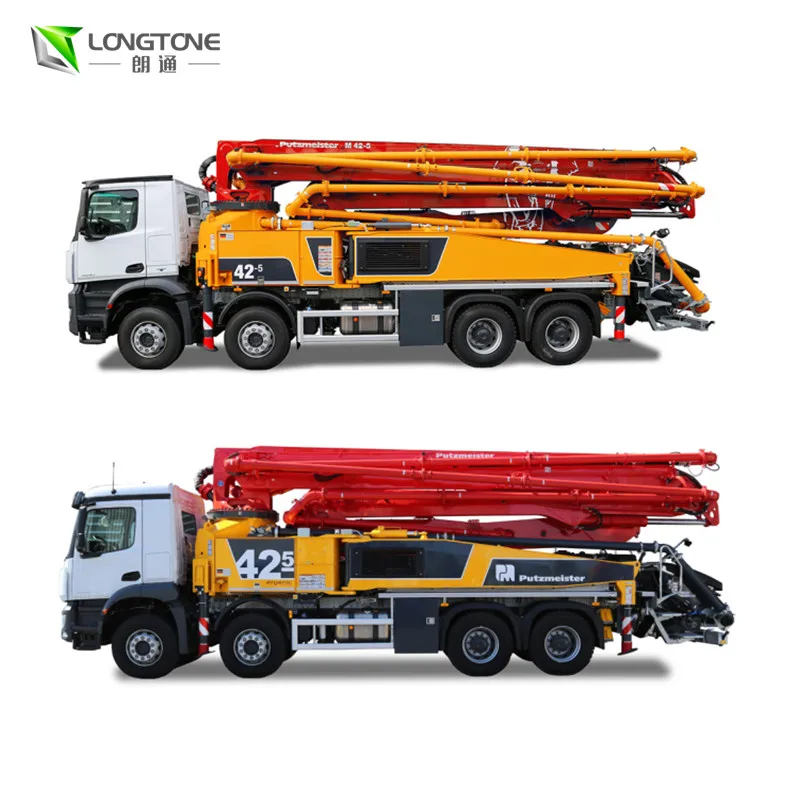 Used putzmeister mercedes chassis bomba de concreto concrete pump truck supplier