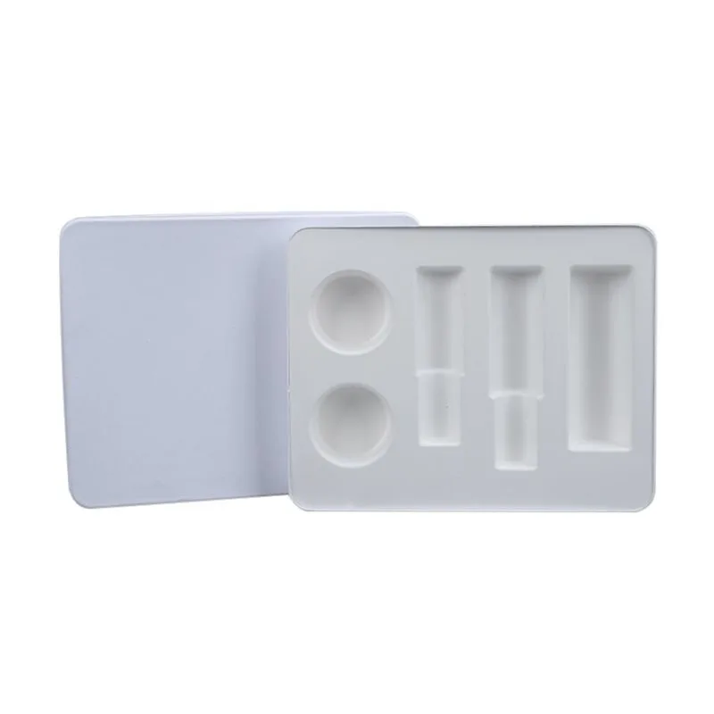 Top Quality 100% Eco-friendly Recyclable Biodegradable Protective Customized Moulded Pulp White Bagasse Pulp Packaging