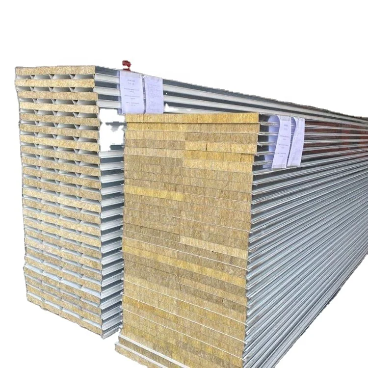 sandwich panel  Best Quality High Fireproof rock wool Energysaving Sandwich Panel Clean Room Wall
