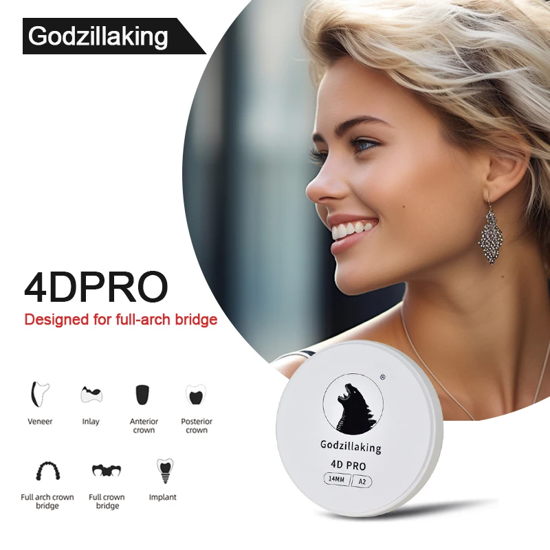 Zirconia Blocks Dental Lab Zirconia Teeth Aesthetic Natural Gradient 4D Pro Multilayer Pre-Colored Dental Lab Zirconia Blocks