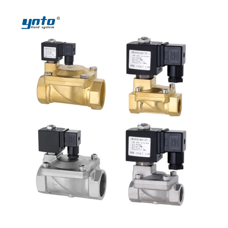 YNTO 3 inch water 220v 12v lpg waterproof solenoid valve pilot operated diaphragm brass normally open solenoid valve for alcohol