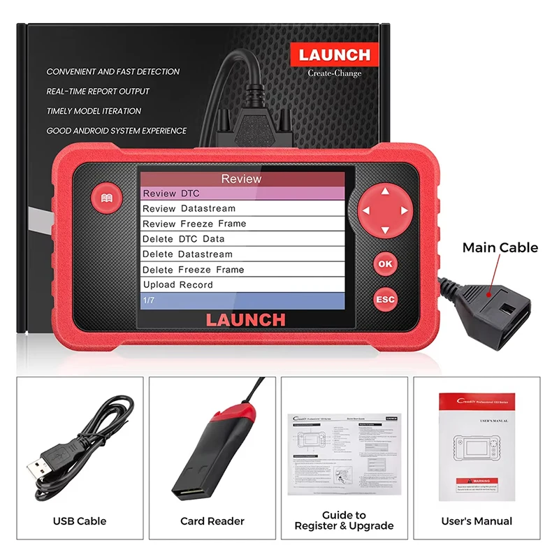 LAUNCH CRP123 V2.0 PLUS Full Function OBD2 Scanner 2024 New WiFi Car Diagnostic Tool with EOBD OBDII Code Reader