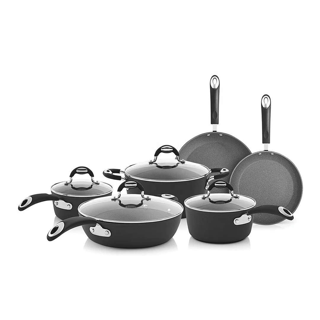 
hot selling large size industrial stone aluminum cooking pots and pans set 