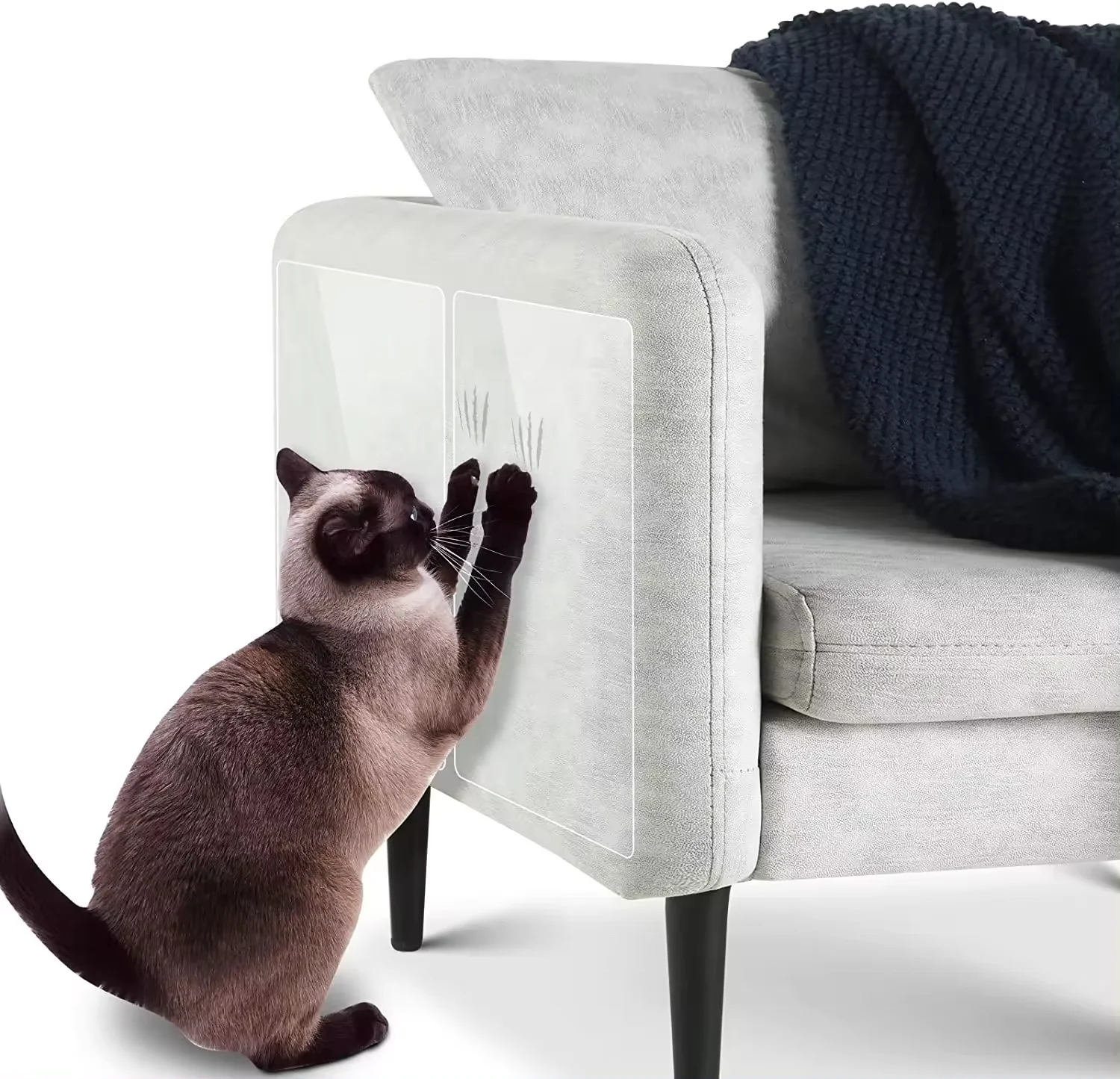 Clear Double Sticker Anti Scratching Tapes for Cats  Sofa Covers and Couch Protectors Tapes Scratcher Mats
