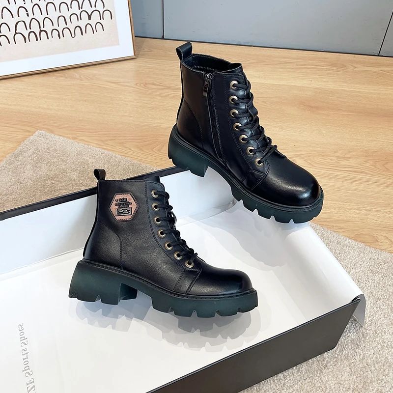 Wholesale OEM factory zip up genuine cowhide full leather Customized boots for women girl