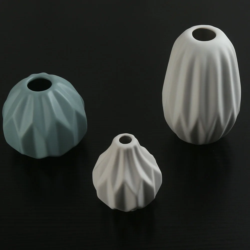 Matte White Blue Green Gray Made In China Bud Home Decor Ornament Vase Ceramic