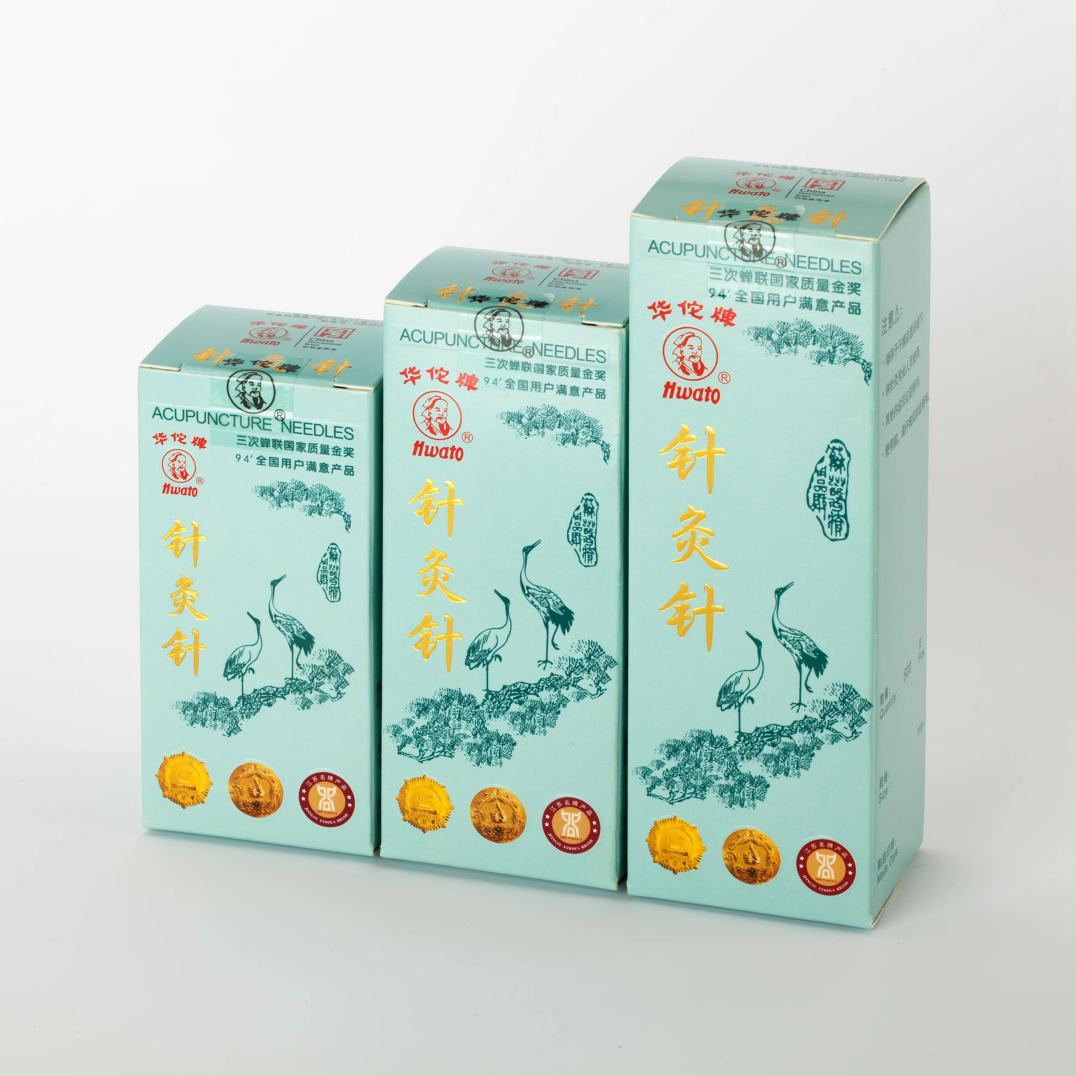 Hwato Brand plastic bag silver handle acupuncture  needle