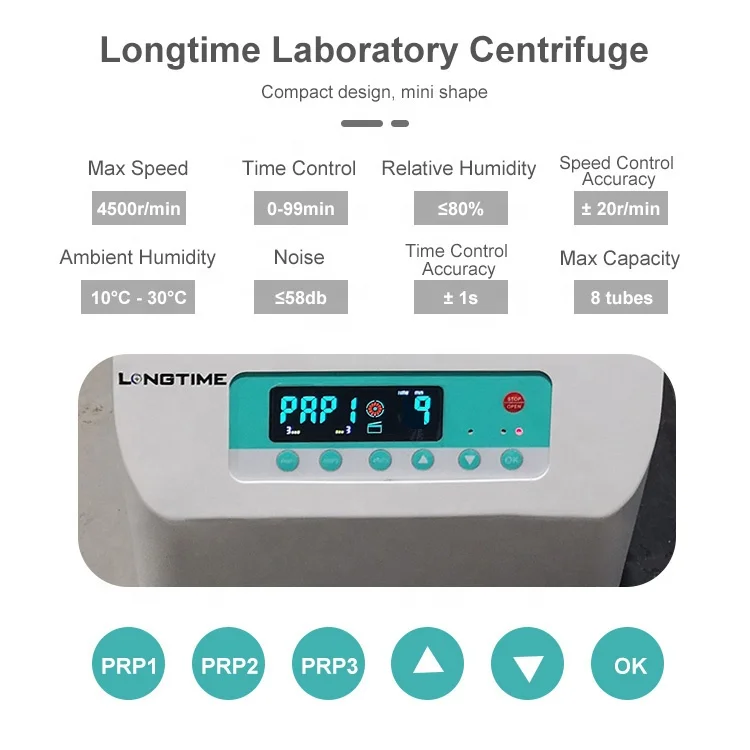 Longtime blood centrifuge machine to separate plasma prp centrifuge machine for prp