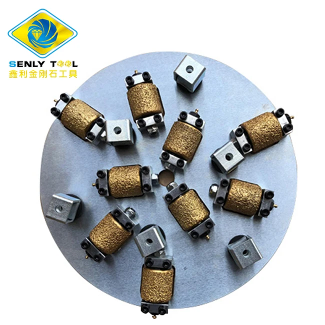 300mm 12inch Litchi stone floor Surface grinding tool Diamond Bush Hammer Plate