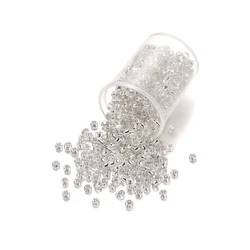 1200pcs Get Free 600pcs Silver Hole Cover Translucent Bead Czech Glass Seed Beads Charm Bracelet Findings DIY Jewelry Makings