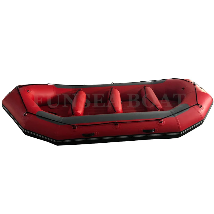 14ft 4.25m Cheap price pvc hypalon inflatable river rowing white water boating rafts