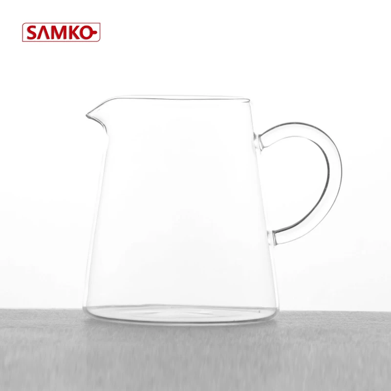 Маленький Стеклянный Кувшин с ручкой, мини-стеклянный молочный кувшин