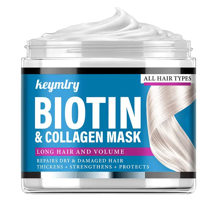
Natural Hair Mask with Collagen and Biotin for Dry Damaged Hair and Growth Deep Conditioning Dry Hair Treatment Mask 