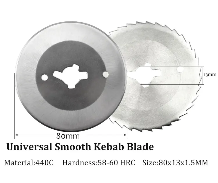 Circular Halal Chicken Kebab Universal Kebab Slicer Blade Turkey Shawarma Doner Knife