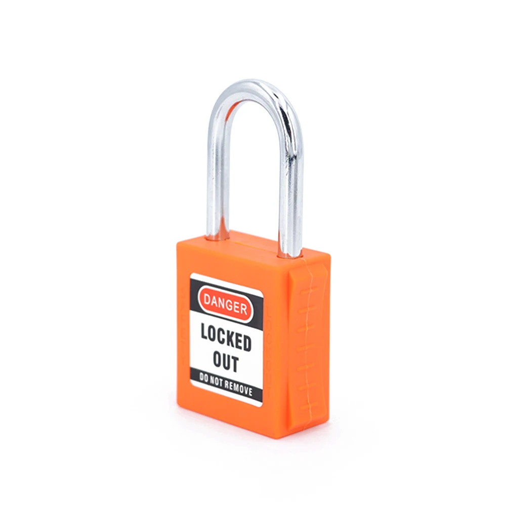 
Seal Safty Long Shackle Loto Lockout Pad Lock 6mm 38mm Safety Key Safe Rekeyable Orange Padlock 