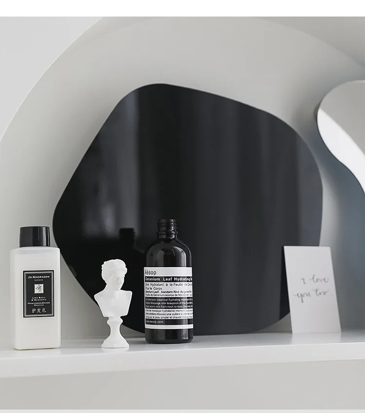 Yiscaxia Irregular acrylic mirror tray arc ornaments for photoshoot home art accessories photo props decoration