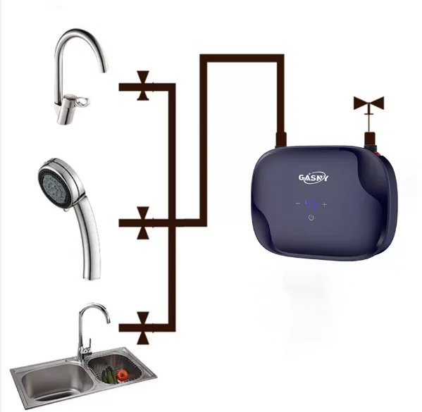 3.4KW 4.5KW 5.5KW mini kitchen tankless water heater electric instant geyser water heater