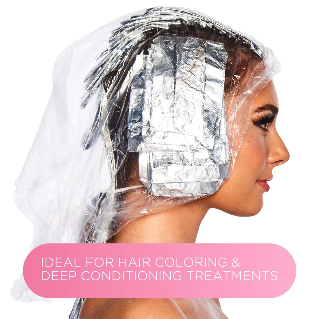 High Quality Disposable Bathing Cap  Dry Processing Cap Custom LD HD PE Plastic Transparent Hair Cover