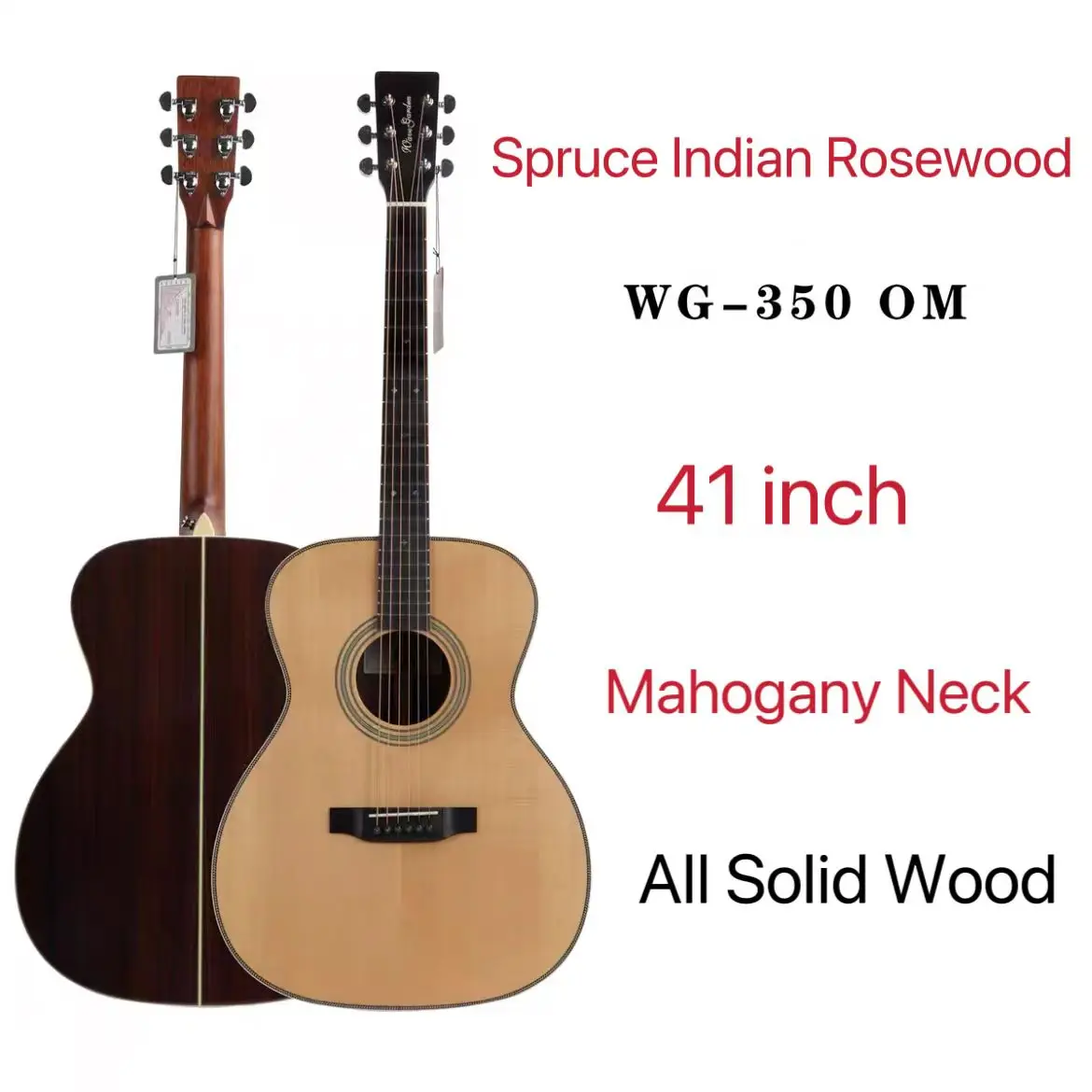 Stringed Instruments China Oem All Solid Wood Professional 41 inch acoustic guitar