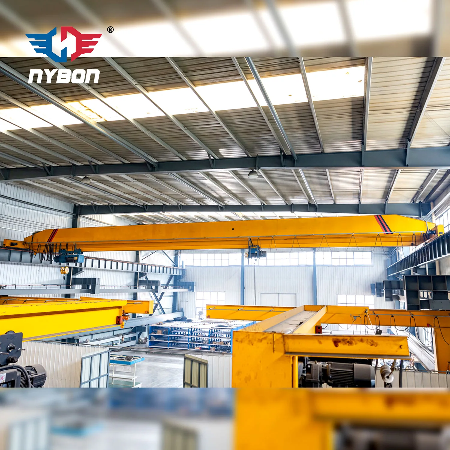 Light Weight 1ton 2ton 3ton 5ton Single Beam Overhead Crane with 5 Cbm Grab