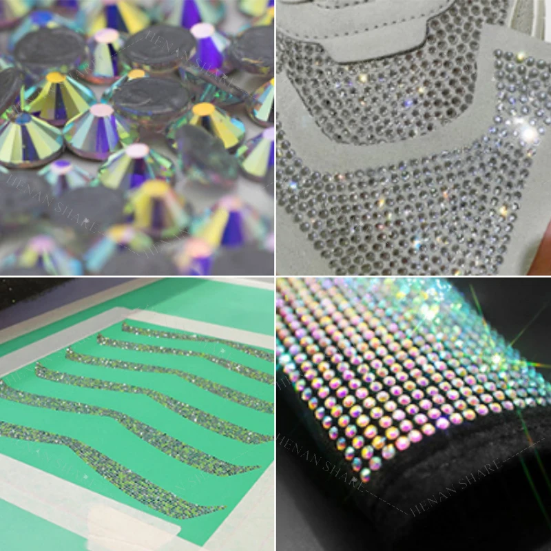 automatic rhinestone shaking brushing machine transfer hotfix rhinestones machine