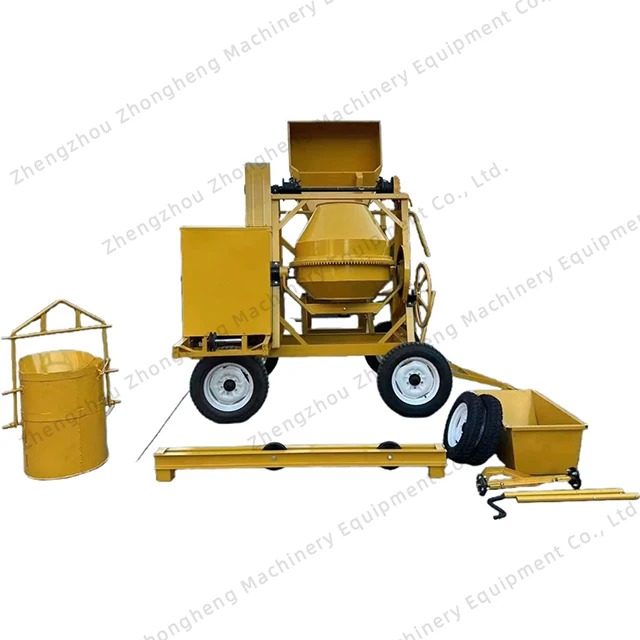 Hot Sale Diesel Engine Concrete Mixer 25m Lifting Height Cement Mixing Machine With Hooper