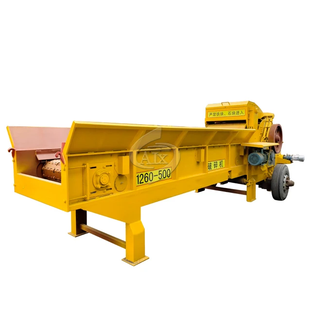 High efficiency palm tree shredder machine tree branch shredder chipper for sale